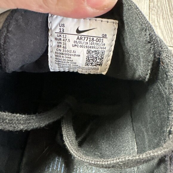 Size 13- Nike Zoom Stefan Janoski Canvas SB Black White Skate Sneakers main image 5